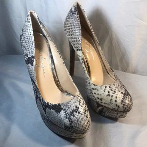 Jessica Simpson Winslo Python Platform Heels 7.5